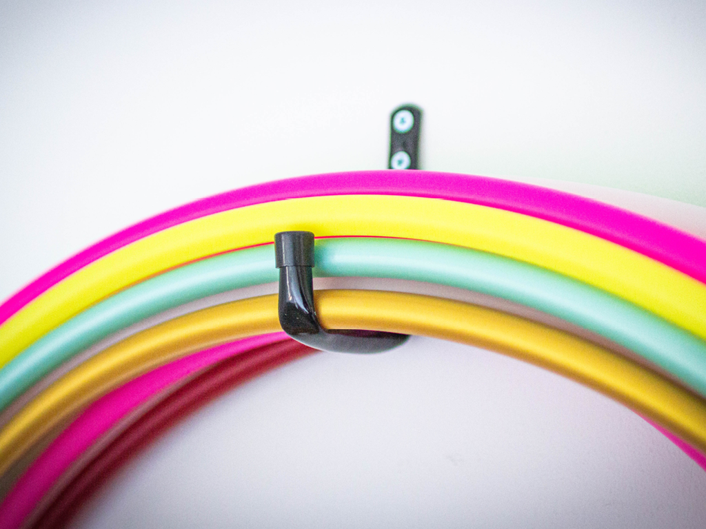 Wandhaken für Hula Hoops